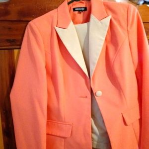 Coral and Beige Pantsuit